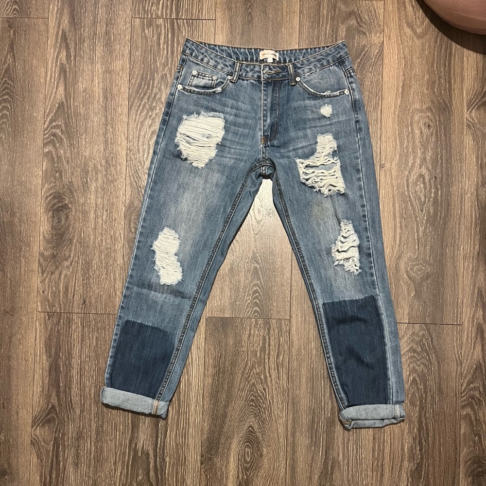 Sunset + Spring distressed jeans